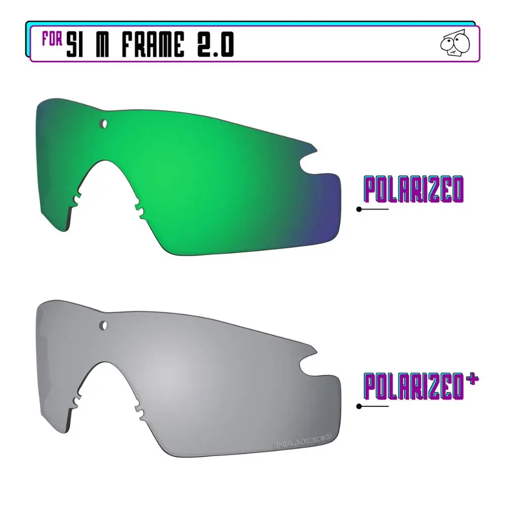 

Поляризованные Сменные линзы для солнцезащитных очков Oakley Si M Frame 2,0, SilverP Plus, зеленые P