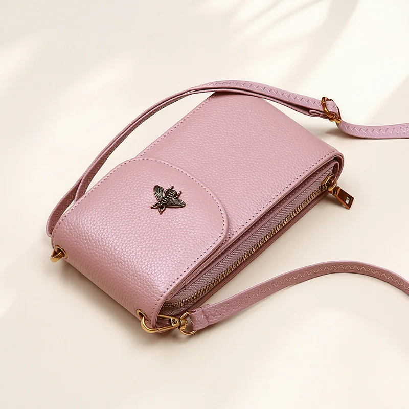 

Mobile Phone Bag Women's 2019 New Style Versatile Shoulder Bag Fashion Verticle Genuine Leather Mini Korean-style Purse Bag Fash