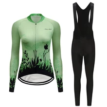 Дышащий комплект из Джерси для велоспорта, женский комплект одежды для велоспорта с длинным рукавом, одежда для горного велосипеда