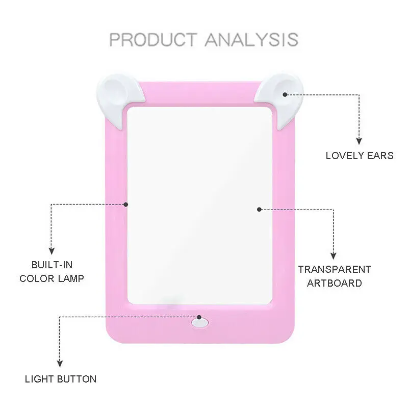 1 шт. ABS светодиодный светящийся чертежный щит для рисования граффити, планшет для рисования, волшебное рисование, светильник-забавная флуоресцентная ручка, обучающая игрушка