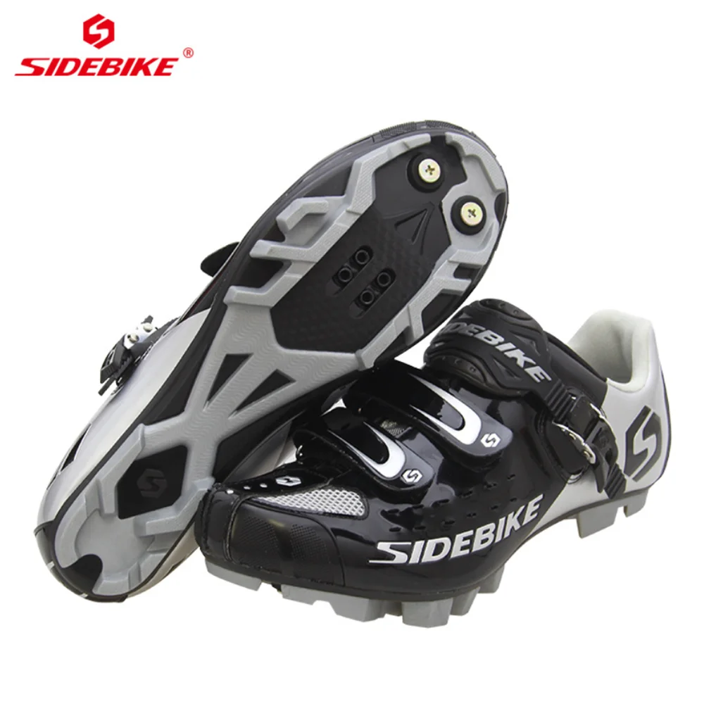 Sidebike/Обувь для велоспорта MTB, профессиональная обувь для верховой езды с замком, износостойкая, противоскользящая, дышащая, для спорта на открытом воздухе, Мужская велосипедная обувь - Цвет: black