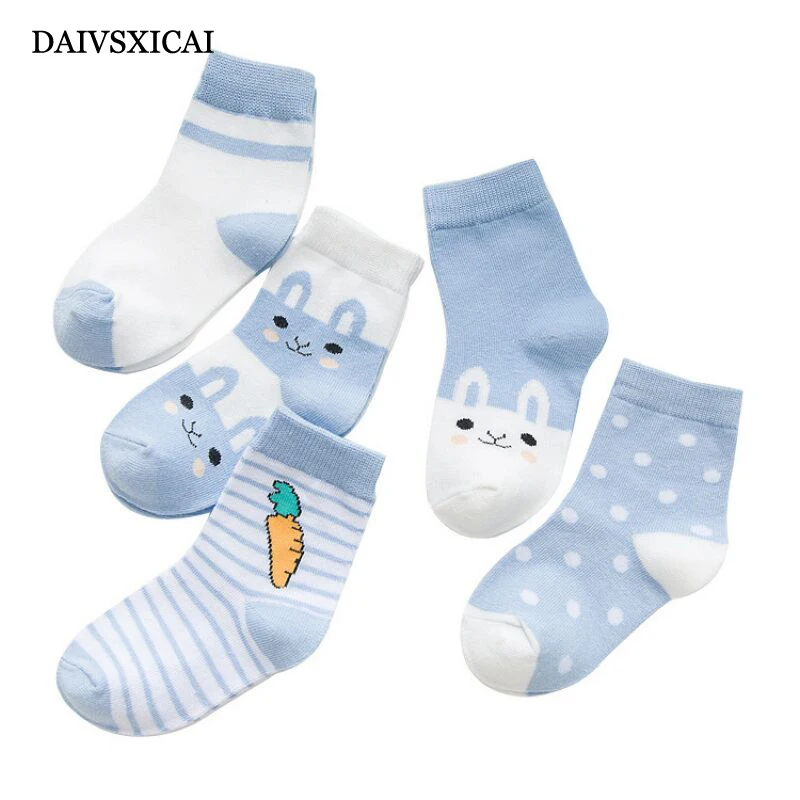 

Daivsxicai Winter Socks Baby Stripe Warm Cotton Socks For Children Comfortable Breathable Kids Tube Socks 5pairs/lot