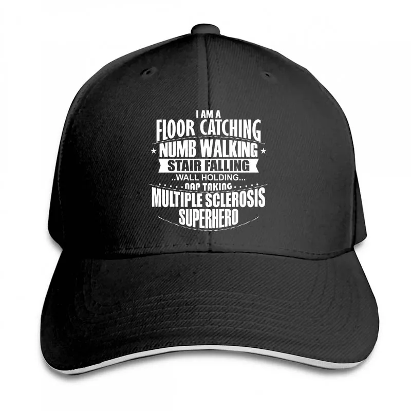 Multiple Sclerosis Superhero For And Baseball cap men women Trucker Hats fashion adjustable cap - Цвет: 2-Black