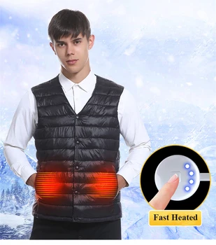 

Men Women Outdoor USB Infrared Heating Vest Jacket Winter Flexible Electric Thermal Clothing Waistcoat Fishing Hiking Dropship