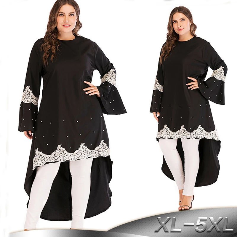 Блузка рубашка Abaya длинная мусульманская Топы одежда халаты Малайзия Дубай