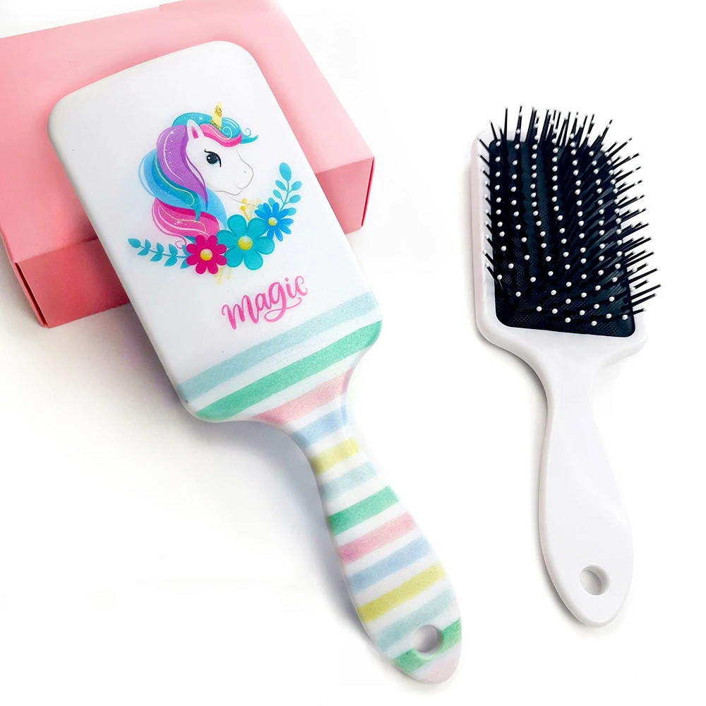 Cartoon Unicorn Transparent Hair Brush