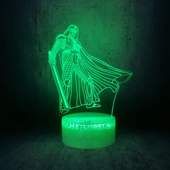 

Cartoon lamp Black warrior posing cool with a sword pose star wars knight night light