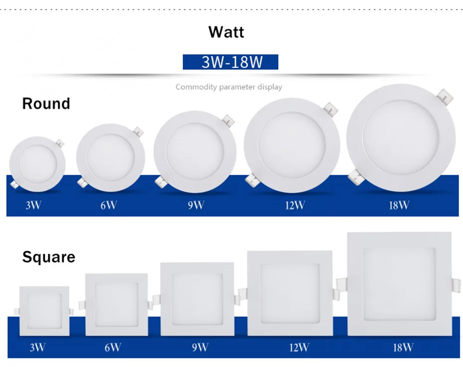 [DBF] Ультра тонкий дизайн 3 Вт 4 Вт 6 Вт 9 Вт 12 Вт 15 Вт светодиодный потолочный встраиваемый светильник/круглый панельный светильник