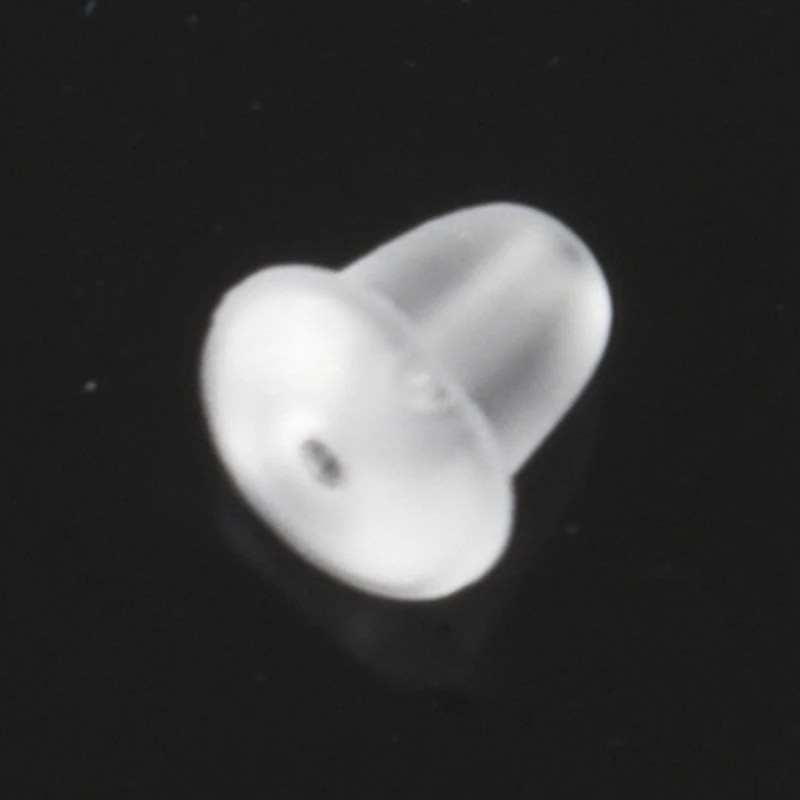 100 шт прозрачный резиновый фиксатор для серег спины белый 4 мм x 6 мм