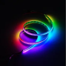 1M 2M 5V индивидуально адресуемых Smart RGB светодиодный полосы WS2812B 2812b светодиодный пиксель полосы света черный/белый PCB 144 светодиодный s/m Full Цвет