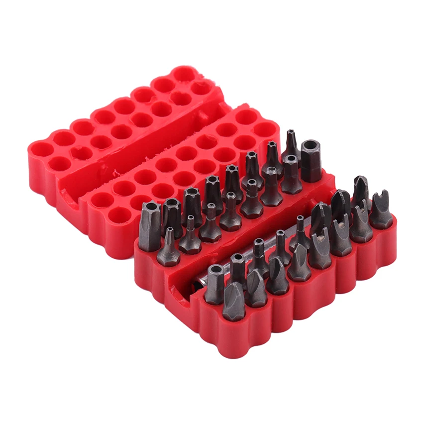 33PCS Security Bit Set With Extension Bit Holder Tamper Star