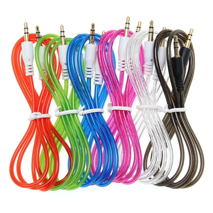 Audio Cable 1m 3 5mm Jack Aux Headphone Cord Male to Male Speaker Wire Line For Car Phone MP3 4 PC Tablet