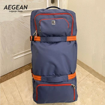 

Large Capacity Shoulders Travel Bag 32 inch Student Rolling Luggage Backpack Men Business Trolley Suitcases Wheel