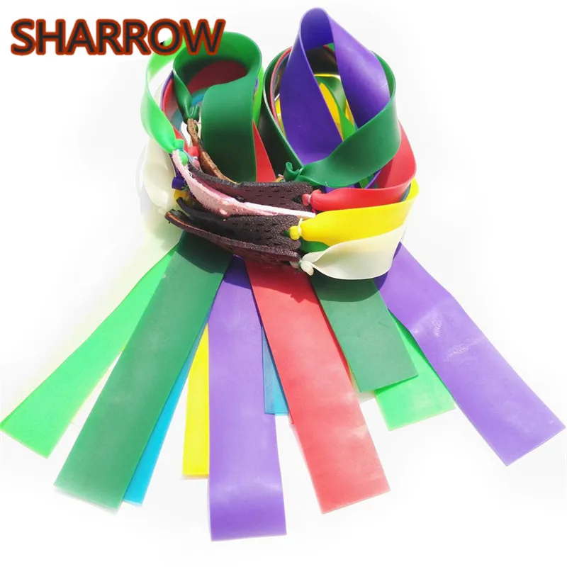 10 шт. Сменные плоские эластичные ленты рогатки мощные резиновые катапульты