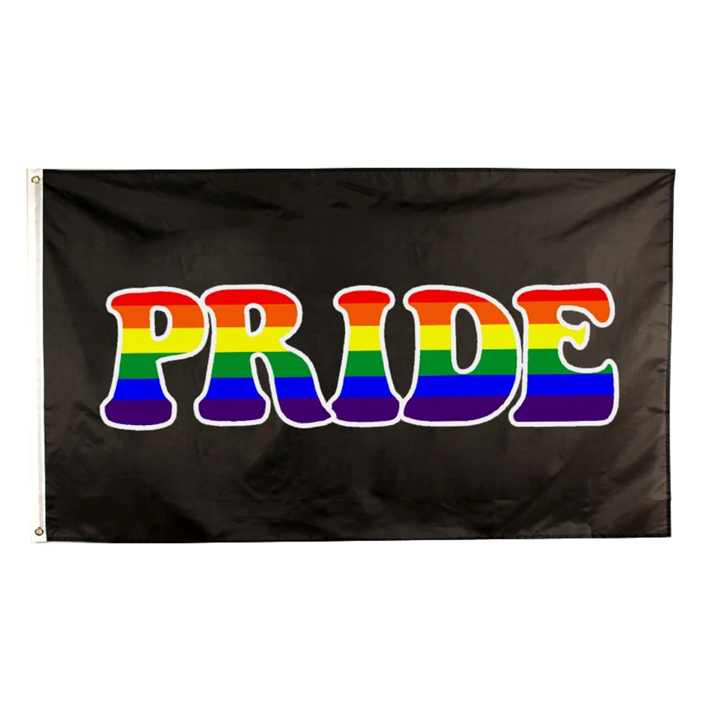 

LGBT Gay Pride Flag Asexuality American Rainbow 150X90CM 3x5 FT 100D Polyester Digital Printing With Two Grommets High Quality