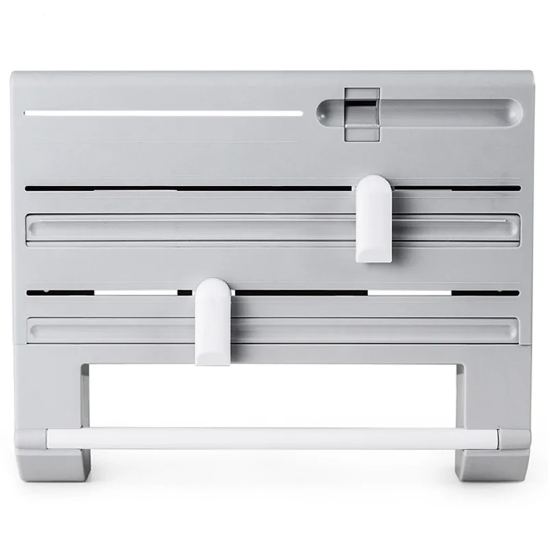 

Paper Holder Plastic Wrap Cutter Dispenser Preservative Film Cutter Tool Multipurpose Shelf Storage Box