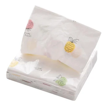 

12 Packs of Paper 60Sheets 3 Layers Fruit Series Printing Paper Pumping Cute and Soft Pumping Facial Portable Tissue