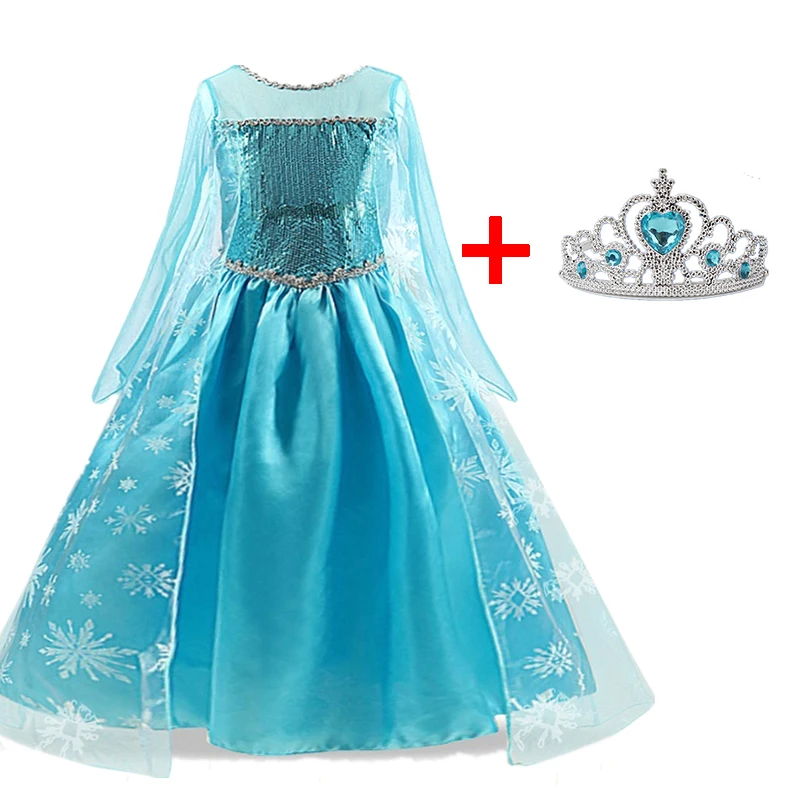 Girls Dress Princess Costume Princess Girls Elsa Dress Cosplay Dresses Snow Queen Costumes Kids Halloween Dress