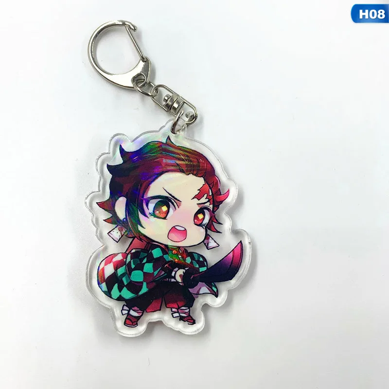 Аниме демон убийца: Kimetsu no Yaiba акриловый брелок для ключей Косплей Аниме Подарки