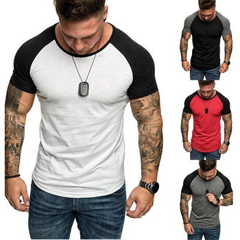 

ELI22 Men new 2020 cotton t shirt Fashion Personality Print T-shirts Casual Slim Tee Tops Gyms Fitness Bodybuilding Clothing