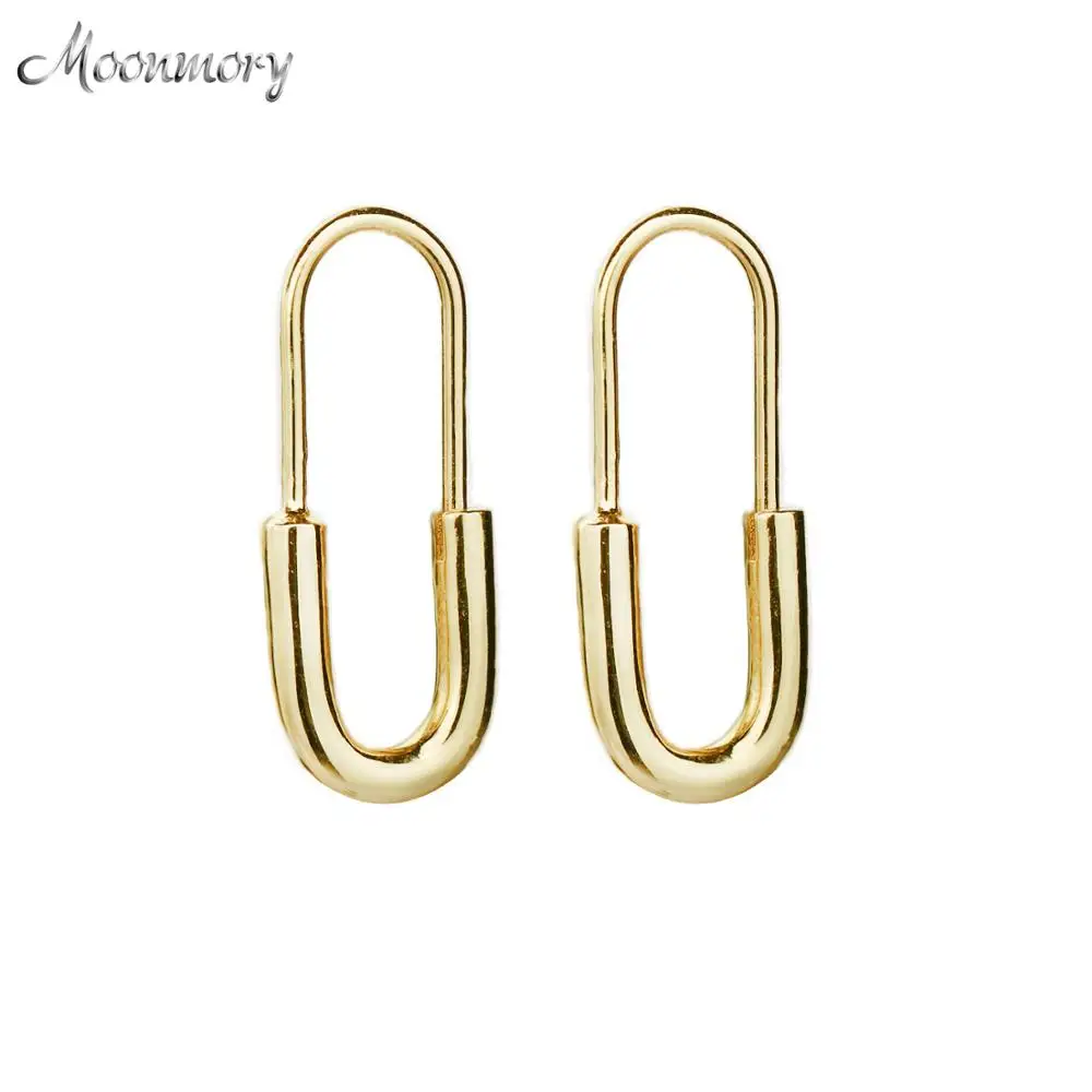 Moonmory, 925 пробы, серебряные, золотые клипсы на сережки-гвоздики, застежка, простые серьги, новинка, Женские аксессуары, роскошные ювелирные изделия