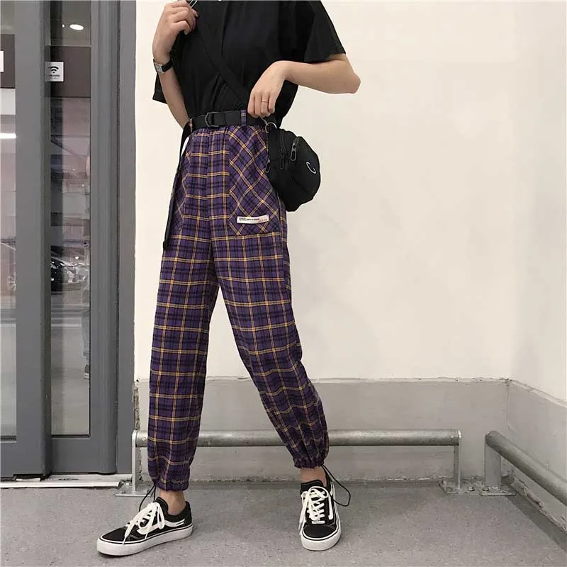

NiceMix pants trousers Korean version of PUNK Harajuku hip hop pants version pure black pocket fashion stretch pantalones street