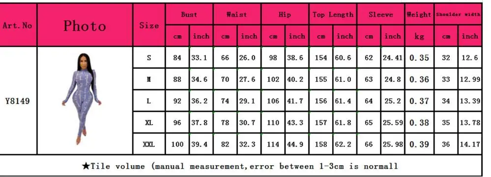 VAZN YD8149 шикарный товар осенний сексуальный женский синий длинный комбинезон с длинным рукавом на молнии боди с надписью обтягивающие шикарные комбинезоны