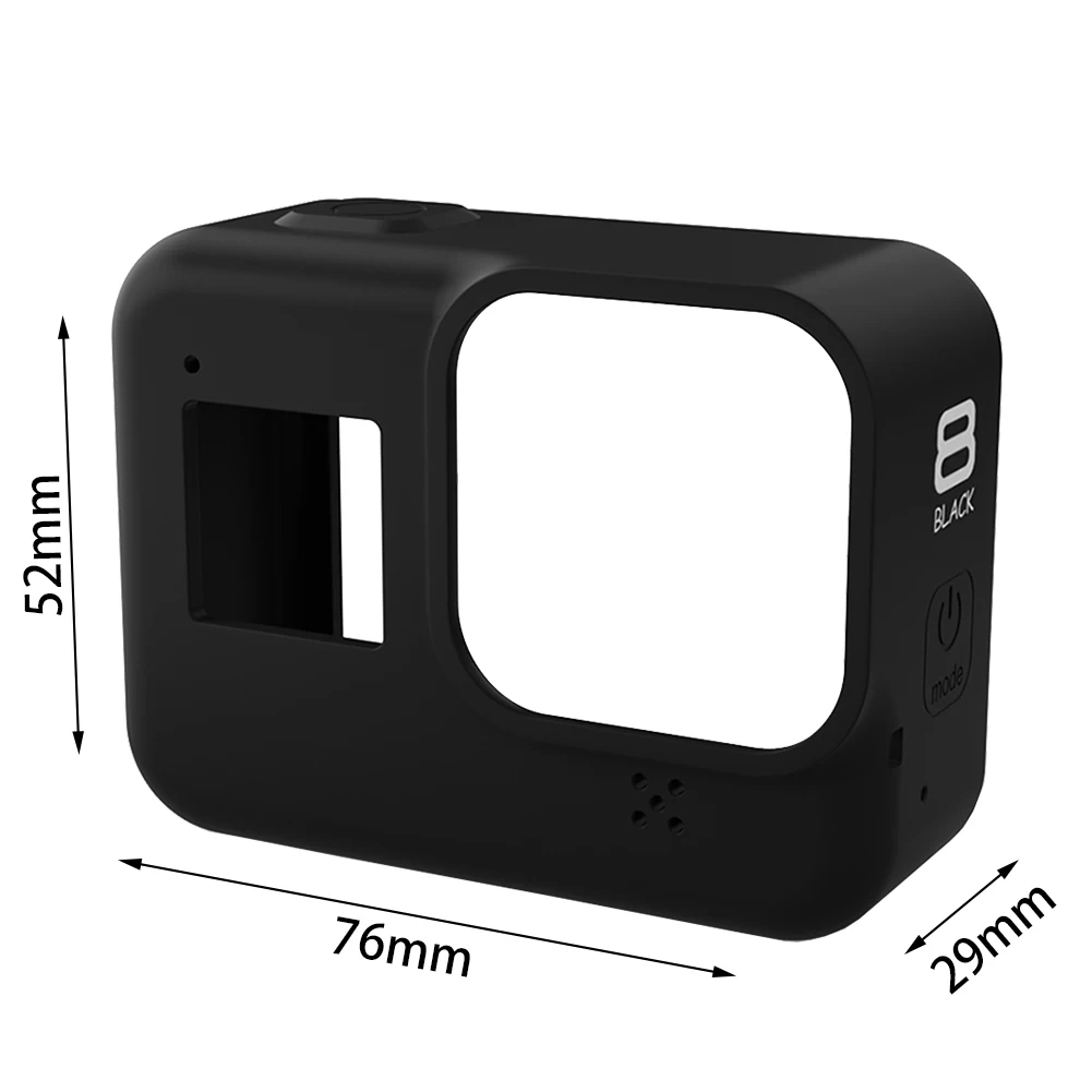 Крышка для объектива экшн-камеры портативный защитный силиконовый чехол разноцветный пылезащитный прямой крой практичный для GoPro Hero 8