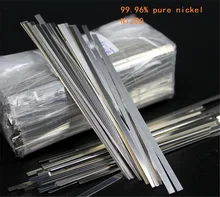 

100pcs 0.2mm x 8mm x 100mm 99.96% Pure Nickel Plate Strap Strip Sheets pure nickel for Battery electrode Spot Welding Machine