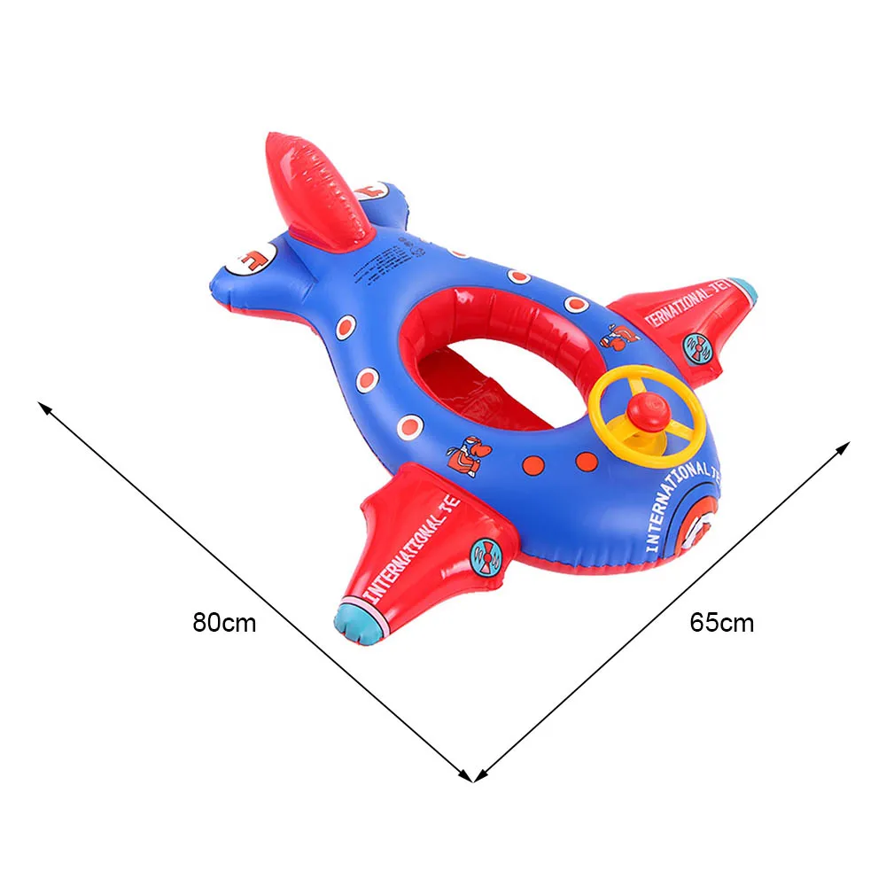 Надувные кавайные кольца в форме летних самолетов, детские надувные плавательные кольца, Детские плавающие сиденья для плавания, лодки, бассейна, кольцо J75