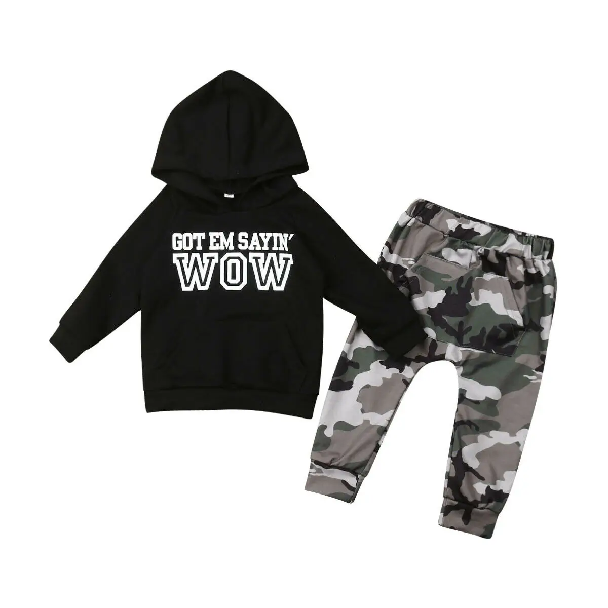 

Pudcoco Brand New Kids Baby Boy Hoodie Outfits Sets Sweatshirt + Camo Pants Autumn Clothes Sets