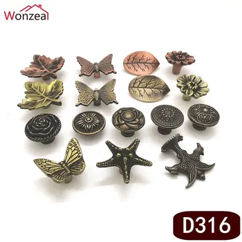 

1PCS Antique Bronzed Handles Drawer Knobs Leaf Starfish Butterfly Furniture Handle Door Kitchen Cupboard Cabinet Pulls