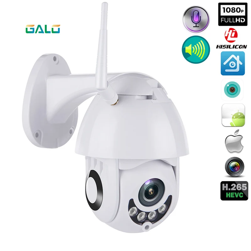 WIFI Camera Outdoor PTZ IP Camera H.265X 1080p Speed Dome CCTV Security Cameras IP Camera WIFI Exterior 2MP IR Home Surveilance WIFI Camera Outdoor PTZ IP Camera H.265X 1080p Speed Dome CCTV Security Cameras IP Camera WIFI Exterior 2MP IR Home Surveilance