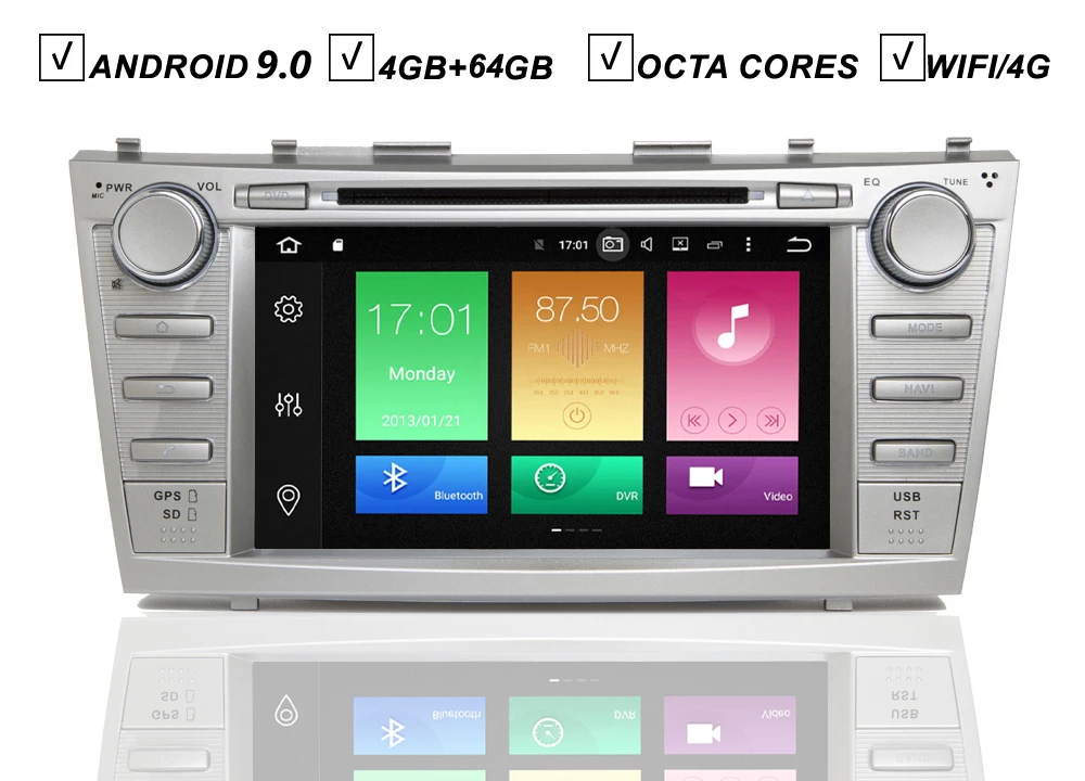 8-дюймовый IPS автомобильный DVD-плеер Android 9 0 с GPS для TOYOTA CAMRY 2007-2011 Raido Автомобильная
