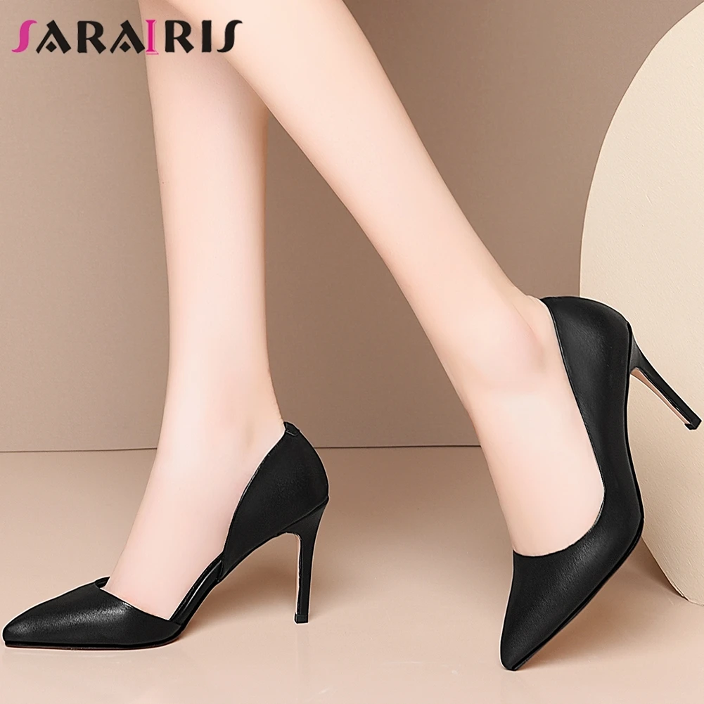 

SARAIRIS Sexy Female Pointed Toe Shallow Slip On Casual Pumps High Heel Consise Fashion Spring Pumps Women Shoes Woman