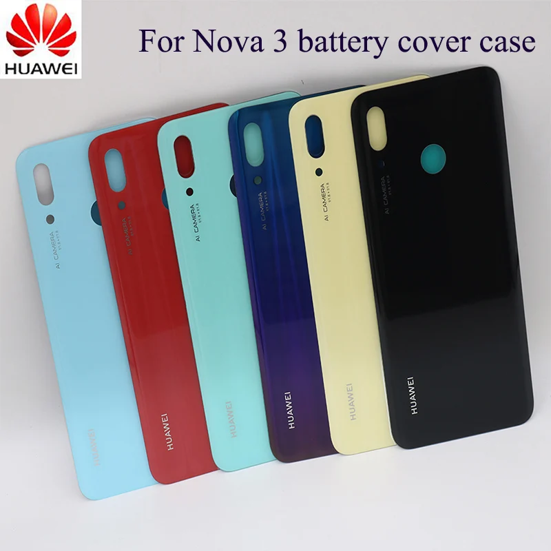 Для 6,3 дюймов huawei Nova 3 Axisinternational 3D стеклянная задняя крышка для батареи чехол Корпус оболочка+ рамка для камеры стеклянный объектив