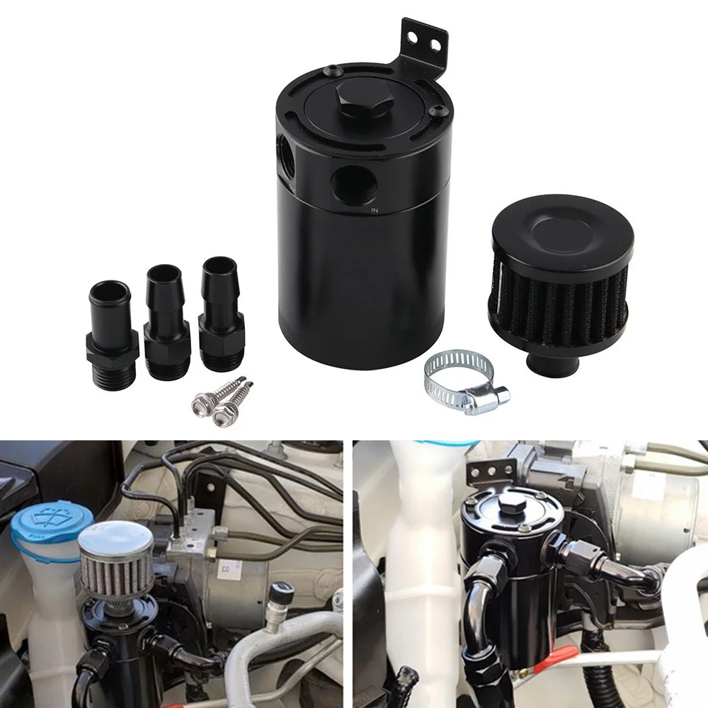 

New 2-port Aluminum Alloy Oil Fuel Collection Tank W/ Air Filter Drain Valve Kit Durable And Practical