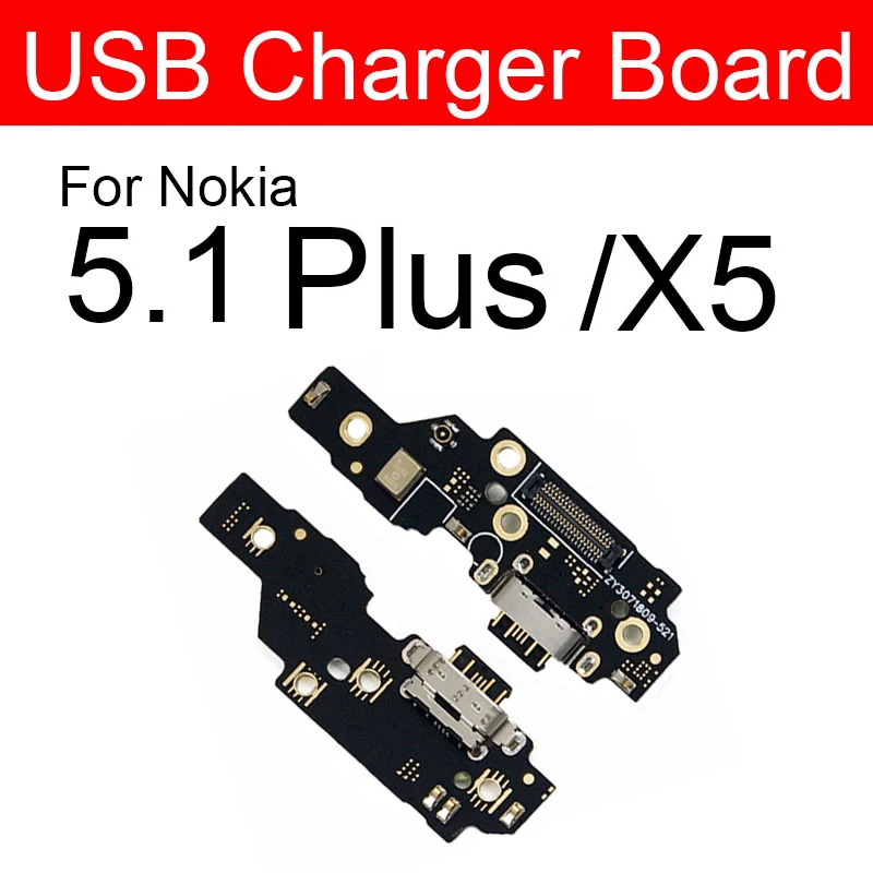 For Nokia X5 5.1Plus Charger USB Jack Board For Nokia 2 2.1 3 3.1 Plus 5 5.1 6 6.1 7 7.1 Plus 8 Charging USB Port Board Module Replacement Parts - Цвет: For Nokia X5 5.1Plus