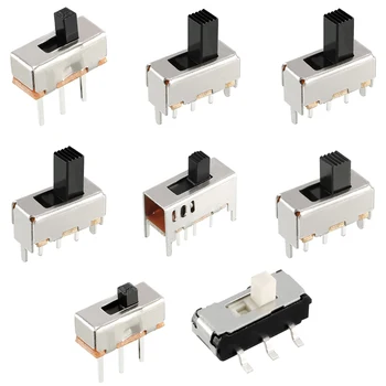 

uxcell 20Pcs Vertical Slide Switch 2-7mm Knob Height 3/6/8 Terminals PCB Panel Latching Electronic Components