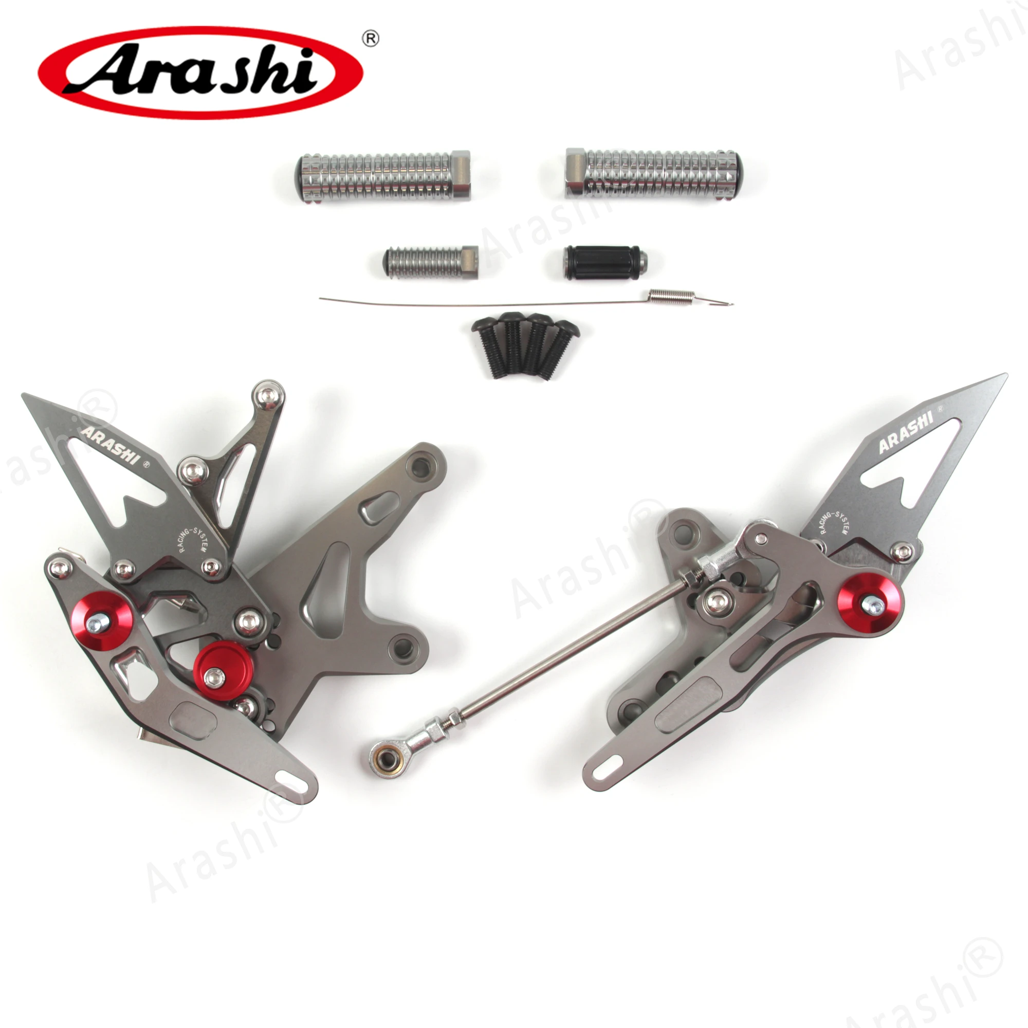 Arashi CNC Регулируемая Rearset Подножка для KAWASAKI NINJA 400 подножки Задние подножки педали NINJA400 18 19