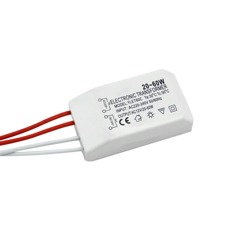 Мини-лампа Электронный трансформатор 20-60 Вт 220 В к AC12V светодиодный драйвер устройства инструмент