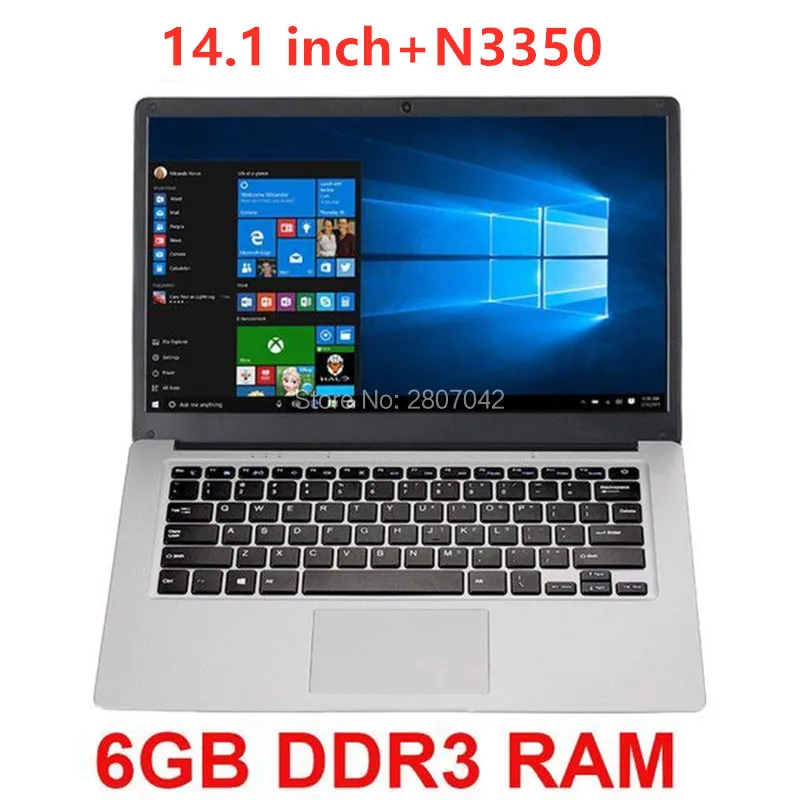 Newest Laptop 14.1" 1366*768 IPS Notebook 6GB RAM 64GB ROM Laptops Windows 10 Intel Dual Wifi Computer-1