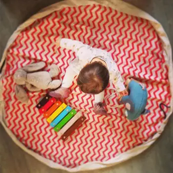 

Canvas Toys Clothes Large Storage Bags Game Blanket Play Mat Children Decoration