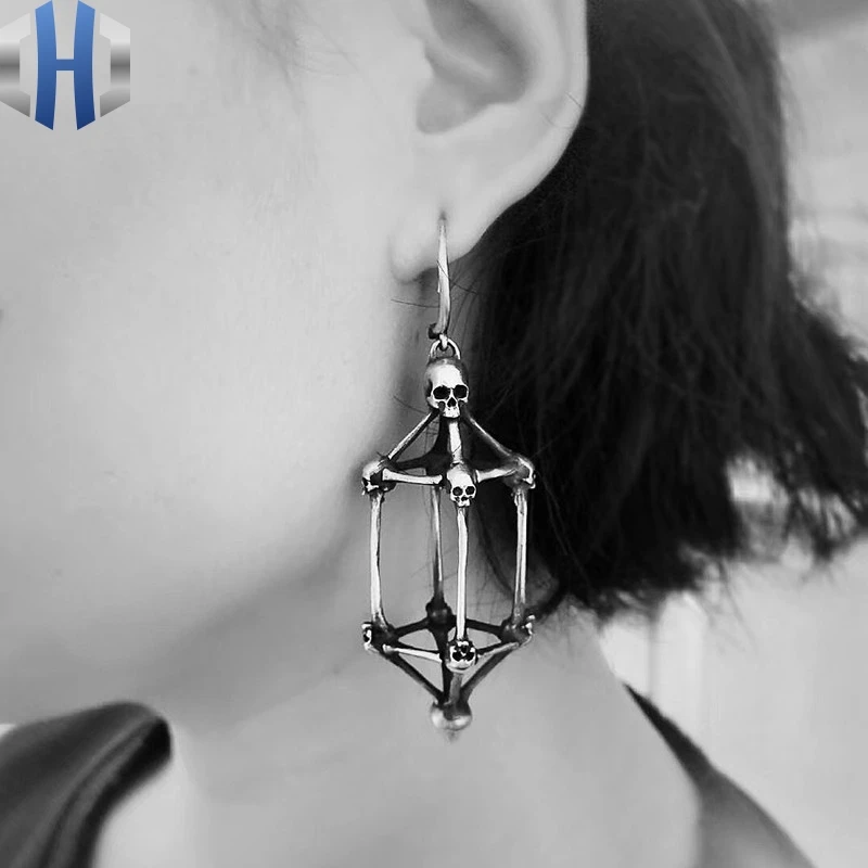 

Original Design 925 Sterling Silver Earrings Cool Girl Hip Hop Earrings