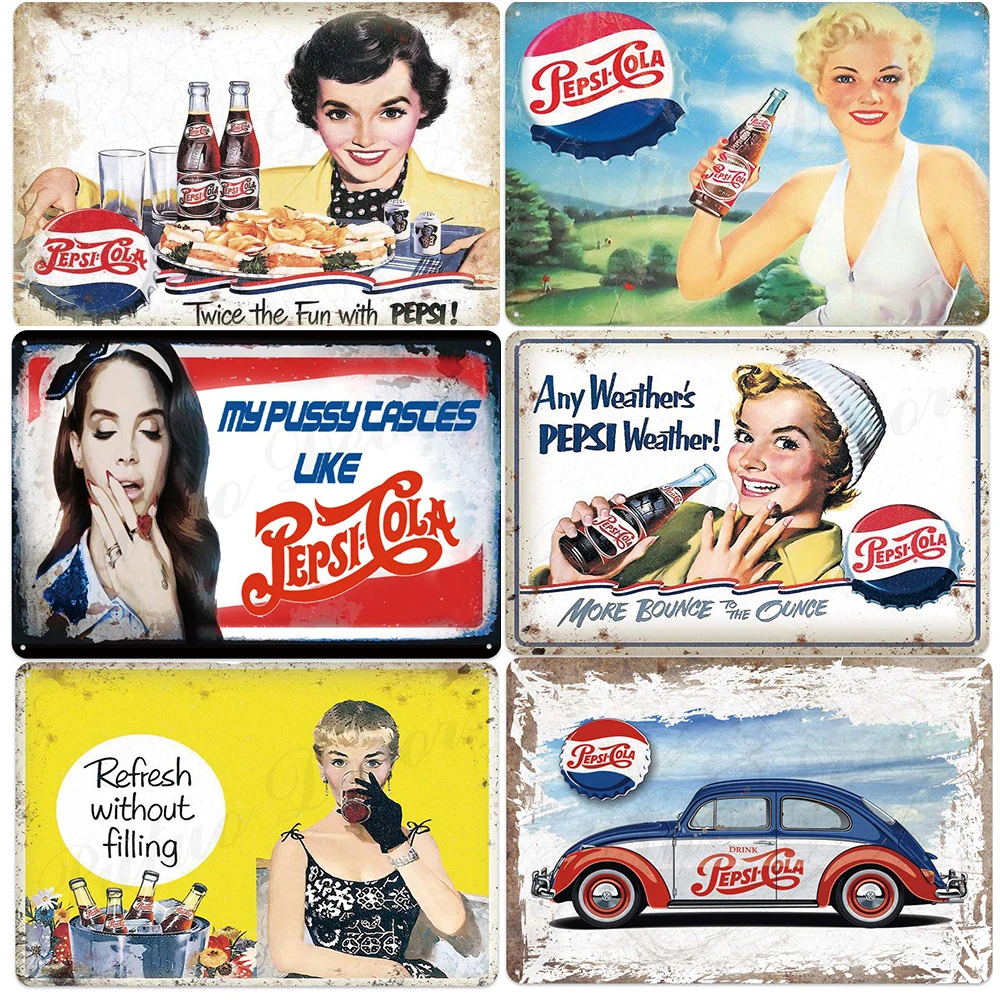 Cola винтажная металлическая табличка Оловянная табличка металлические винтажные значки в стиле ретро Настенный декор для бара паба клуба человек пещера металлический плакат