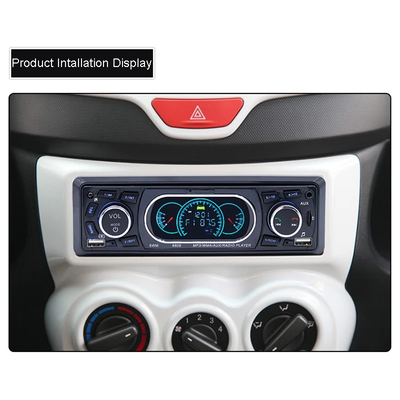 1 Din Bluetooth Car Radio FM MP3 Player AUX Audio Output 12V TF Card U Disk Reader In Dash Car Radio Stereo With Remote Control