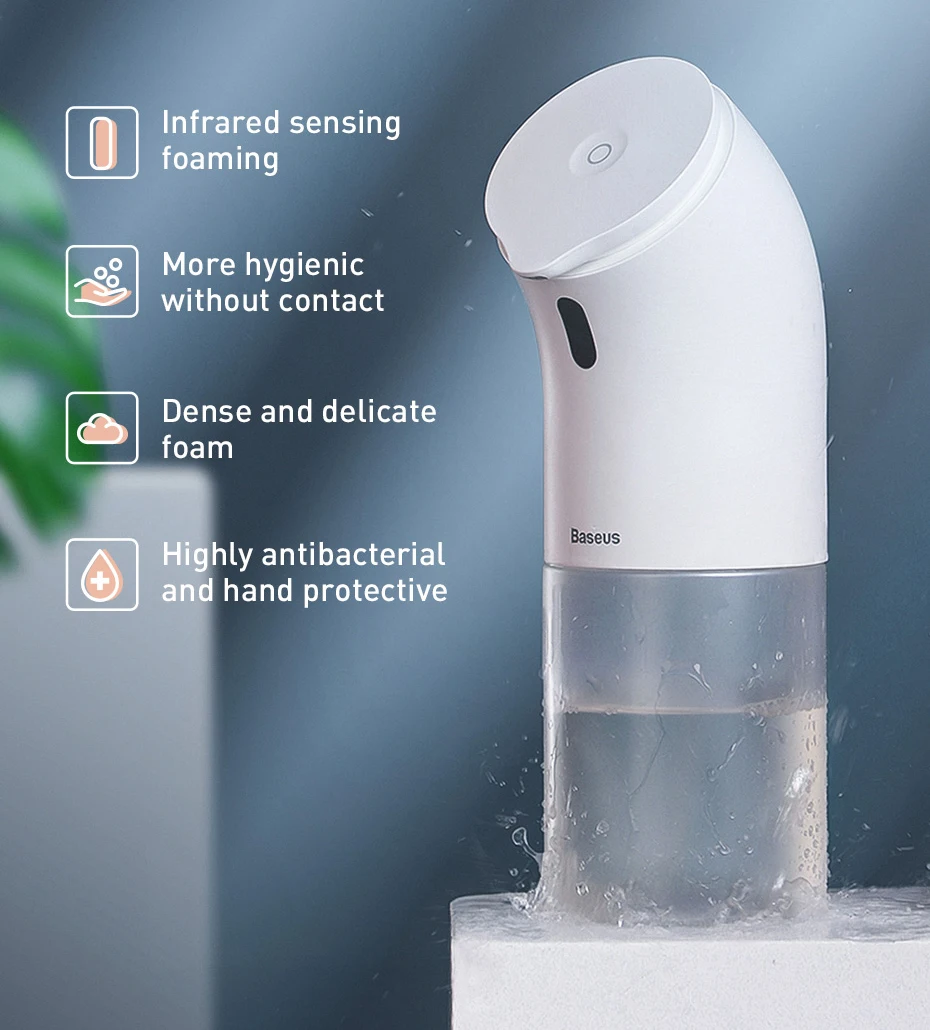 Baseus Automatic Liquid Soap Dispenser Hand Washing Machine description image