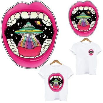 

Cosmic alien stripes heat-sensitive patches iron on patches for clothes ironing applications for clothing application of one