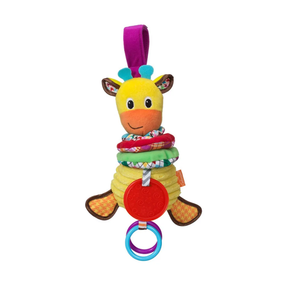 Игрушки для детей от 0 до 3 лет, жираф, божья коровка, детская кроватка, колокольчик, мягкие животные, кукла для детской коляски, подвесные колокольчики, погремушка для новорожденных