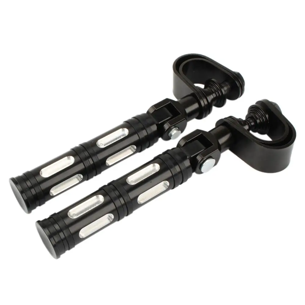 

1.25" Motorcycle Black Engine Guard Foot Peg Clamp Highway Bar Mount Case For Harley Honda Yamaha Suzuki